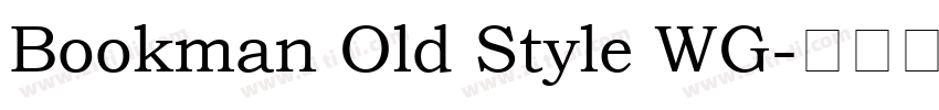 Bookman Old Style WG字体转换